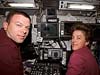 Astronauts James M. Kelly and Wendy B. Lawrence